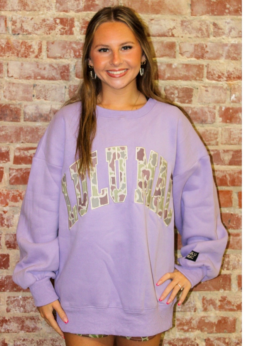 Lulu Mac Lavender Camo Sweatshirt